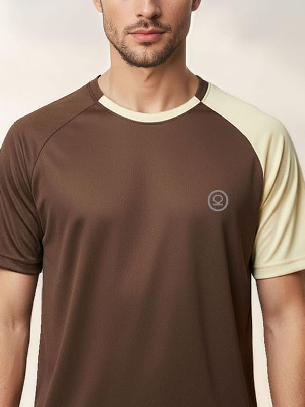 Image of CHKOKKO Gym Tshirt for Men Workout Regular Fit Sports Activewear Man Tshirts with Round Crew Neck and Half Sleeves for Yoga Running&Outdoor Activities