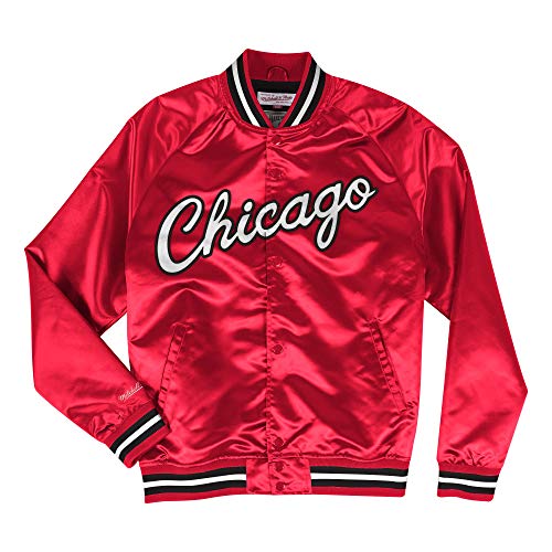 Mitchell & Ness NBA Lightweight Satin Jacket Bulls Scarlet 2XL