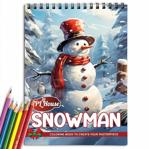Livre de coloriage bonhomme de neige haut de gamme avec couverture Premium
