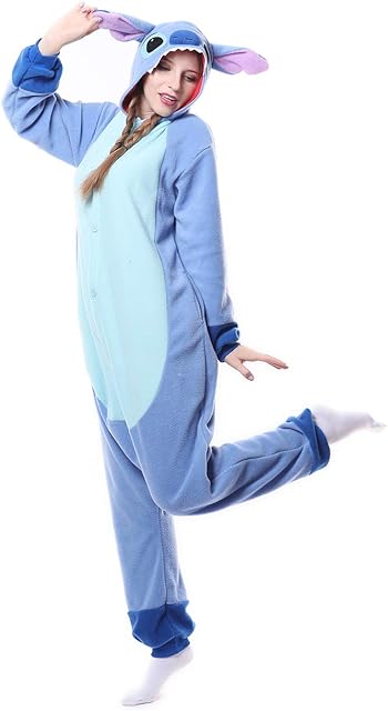 FunnyCos Unisex Animal Onesie Adult Halloween Pyjamas Cosplay Costume with Hood Loungewear