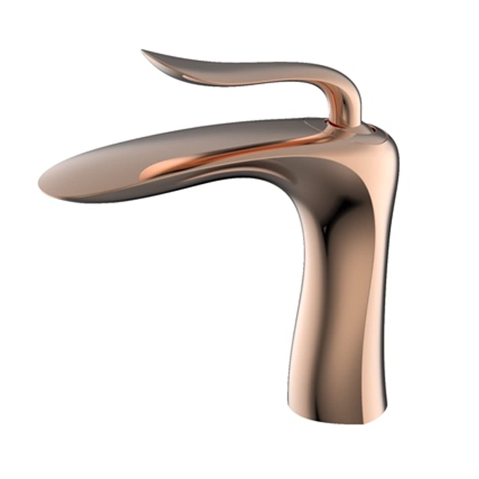 Robinet en laiton massif or rose short mitigeur lavabo luxe de salle de bains
