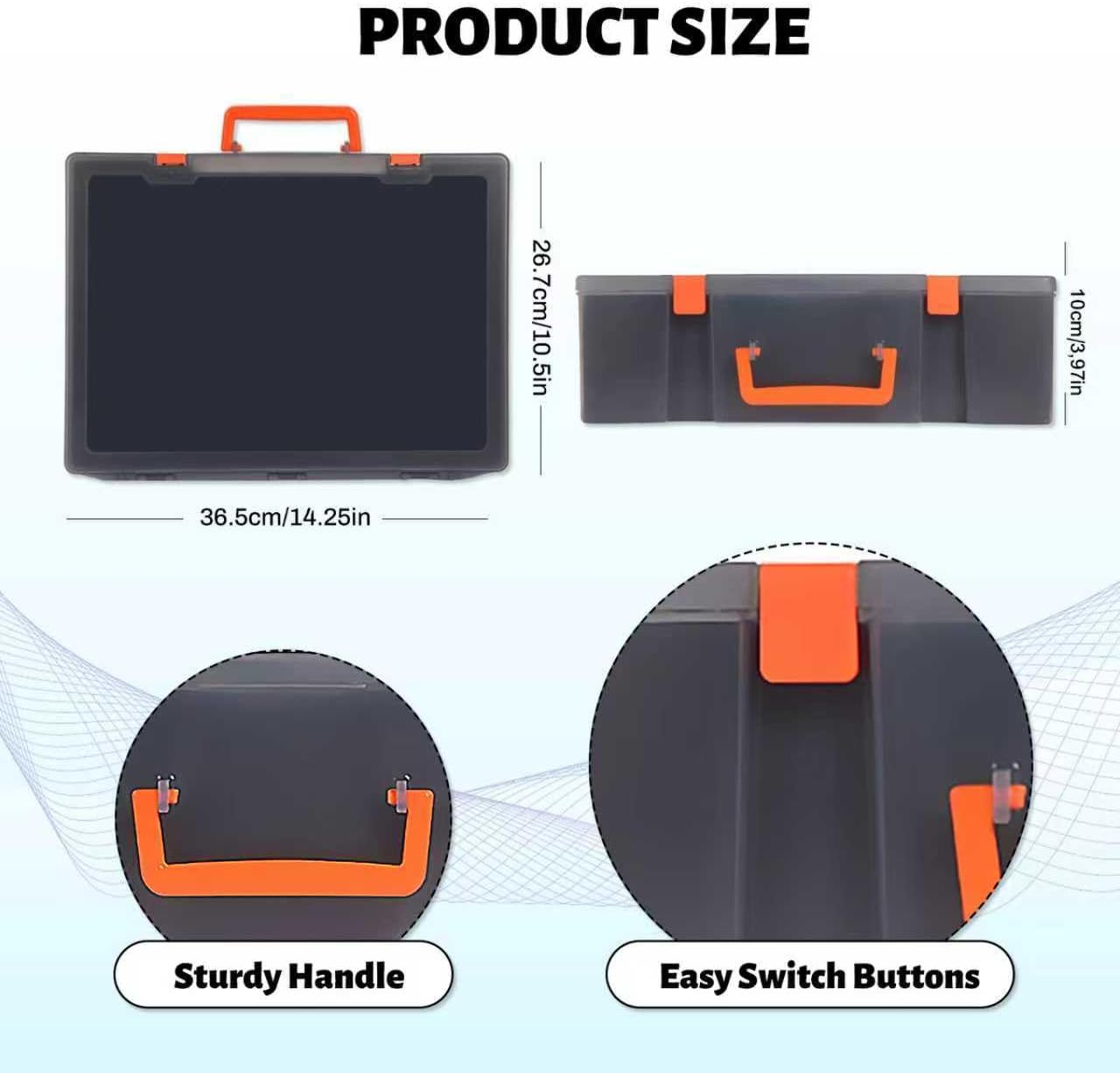 2Pcs Miniature Storage Carrying Figure Boxs -144 Slot Figurine Minature Carrying Case Compatible with D&D and More (Black)