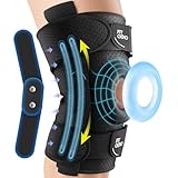Fit Geno Hinged Knee Brace for Meniscus Tear: Adjustable Knee Support for Knee Pain w/Side Stabilizers & Hinges for Injury or Surgery Recovery - Men and Women
