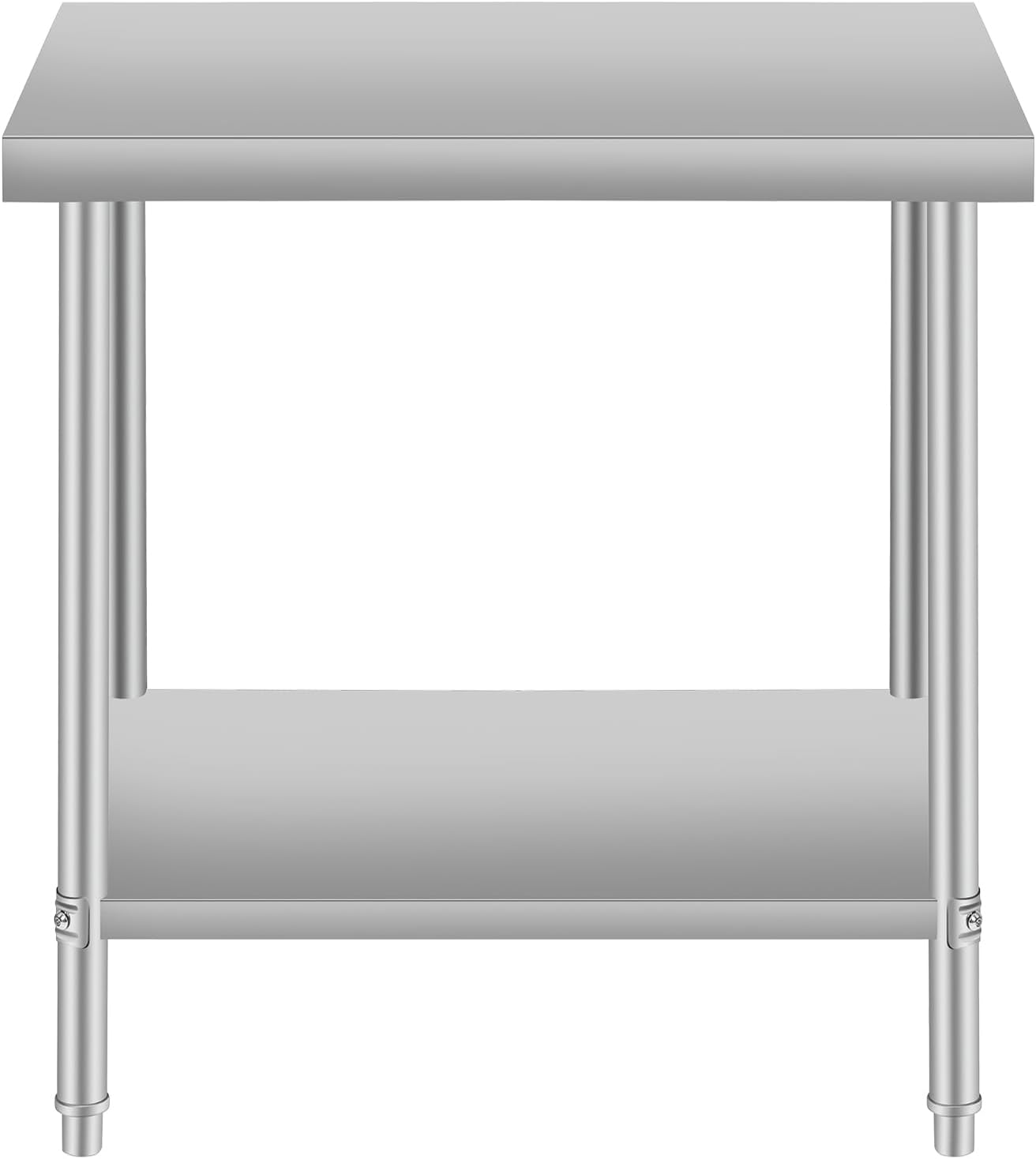 Stainless Steel Commercial Food Prep Table, 24W x 24D x 34H inches