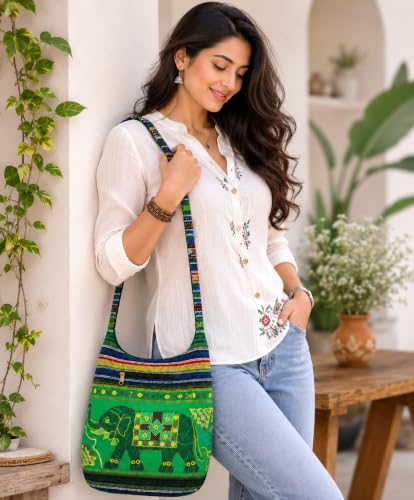 Image of SUVASANA Large Sling Shoulder Bag for Men Women Casual Comfortable Everyday Purse Travel Women's Cross-body Bags