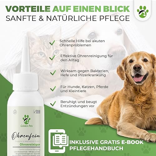 Ohrenreiniger für Hunde und Katzen von Golden Pets