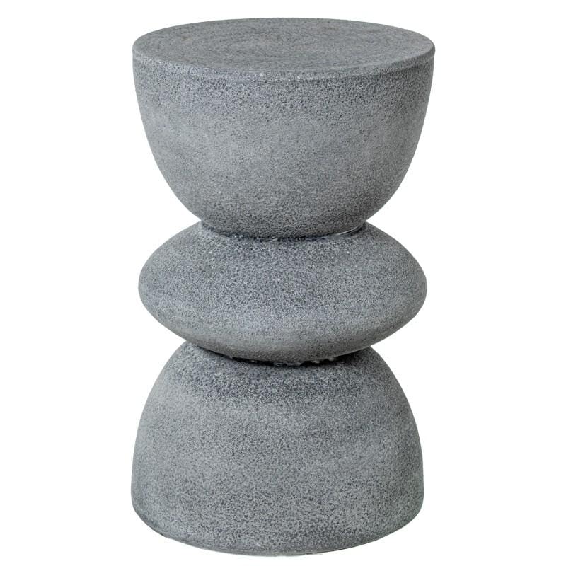 Piédestal en céramique gris foncé sable 50x29 cm DRW pour salon