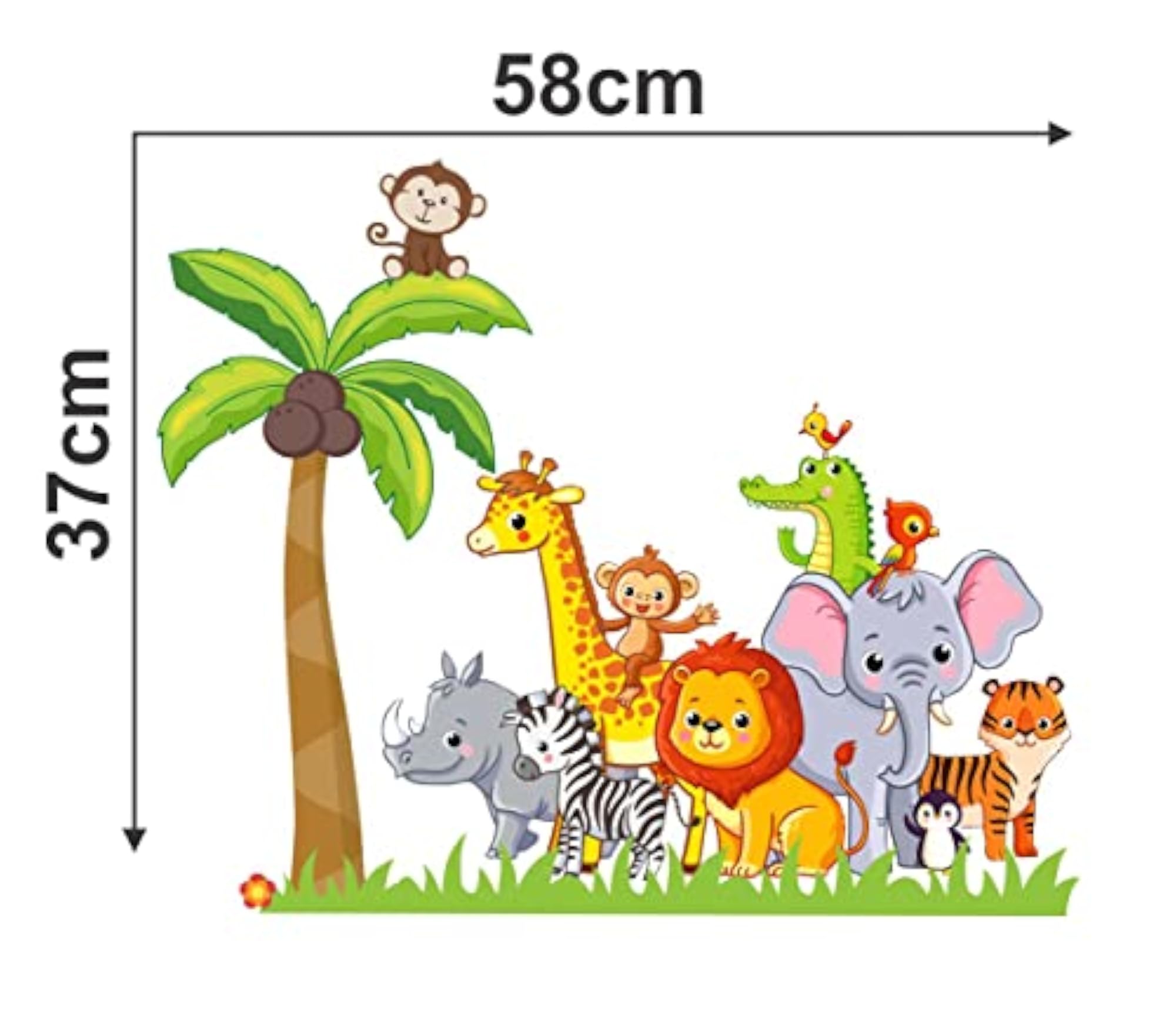 Animals with Tree Wall Sticker & Decal