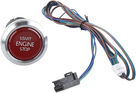 EASYGUARD P4 Replacement Push Start Stop Button for ec002 or es002 or ec110 Series (P4 Style, red)