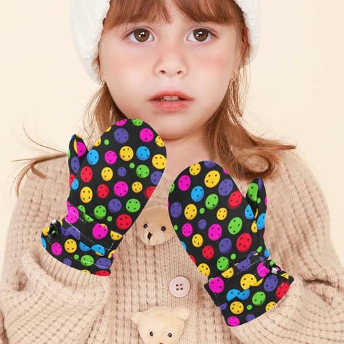 Image of Plaaee Early 1990s Pattern Kids Glove Warm Mitten Winter Favor for Toddler Boys and Girls Children Cold Weather Gloves