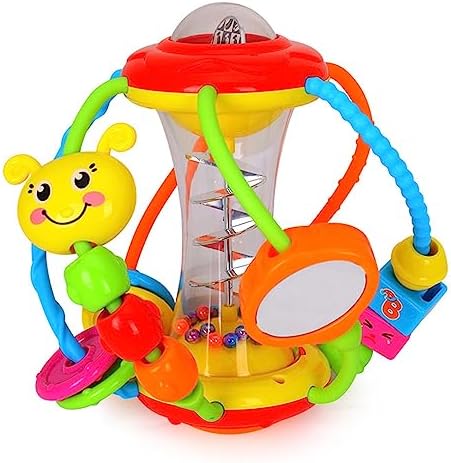 HOLA Baby Spielzeug 6 Monate Rassel Motorikball Greifball, Greifling, Shake & Krabbel Motorikspielzeug Babyspielzeug ab 3 6 9 12 Monaten