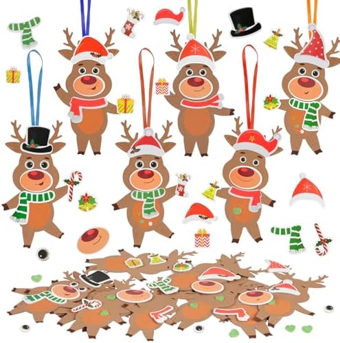 Amazon.com: Fennoral 12 Pack Reindeer Crafts for Kids Make You Own