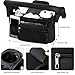 KLERICER Baby Stroller Organizer, Universal Stroller Organizer with Detachable Phone Bag, Stroller Caddy with 2 Insulated Cup Holders, Buggy Organizer Bag with 2 Hooks Fits Most Strollers (Balck)