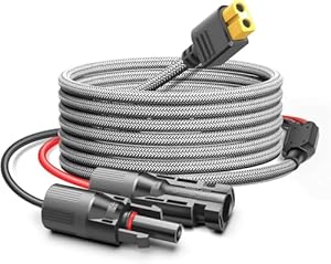 KFD 3.5M Solarkabel mit xt60 Stecker, XT60 Verlängerungskabel Solar Ladekabel für Ecoflow DELTA River Max Mini Bluetti Anker SOLIX Tragbare Powerstation 16AWG Adapter kabel Solarpanel 160W 220W 400W