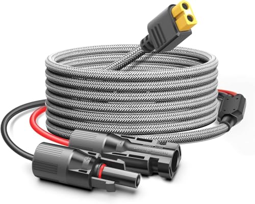 KFD 3.5M Solarkabel mit xt60 Stecker, XT60 Verlängerungskabel Solar Ladekabel für Ecoflow DELTA River Max Mini Bluetti Anker SOLIX Tragbare Powerstation 16AWG Adapter kabel Solarpanel 160W 220W 400W