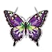 Amia Studios Purple Swallowtail Sun Catcher Amia Water Cut Glass 5 Inch by 6 Inch