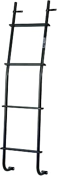 Surco A103B Universal Style Aluminum 4-Step Van Ladder - Compatible with Select Chevrolet G-Series/Express; Dodge B-Series/Ram; Ford E-Series; GMC G-Series/Savana + More; Black Finish