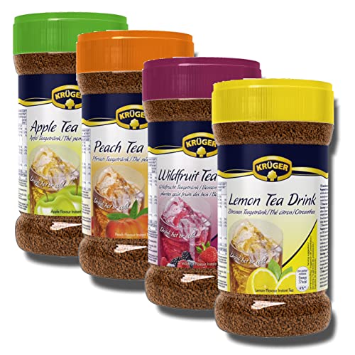 Chás Krüger instantâneos sabores sortidos 4 x 400g (Total 1600g)