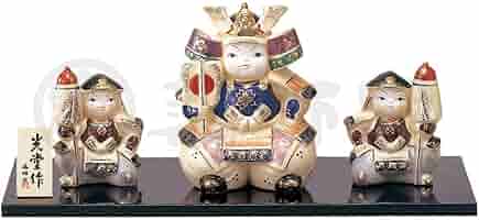 五月人形　彩雅初陣大将　薬師窯　兜　初節句　端午の節句　陶器　男の子　化粧箱入 五月人形 彩雅初陣大将 薬師窯 兜 初節句 端午の節句 陶器 男の子