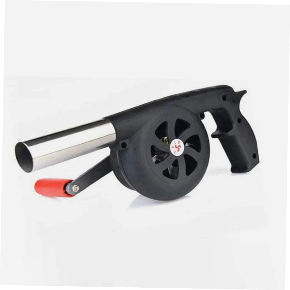 Gatuida Soffiatore D'aria Portatile Manuale Ventilatore a Manovella per Accendere Bbq per Barbecue in Ferro e Abs per Campeggio e Atmosfera Estiva All'aperto