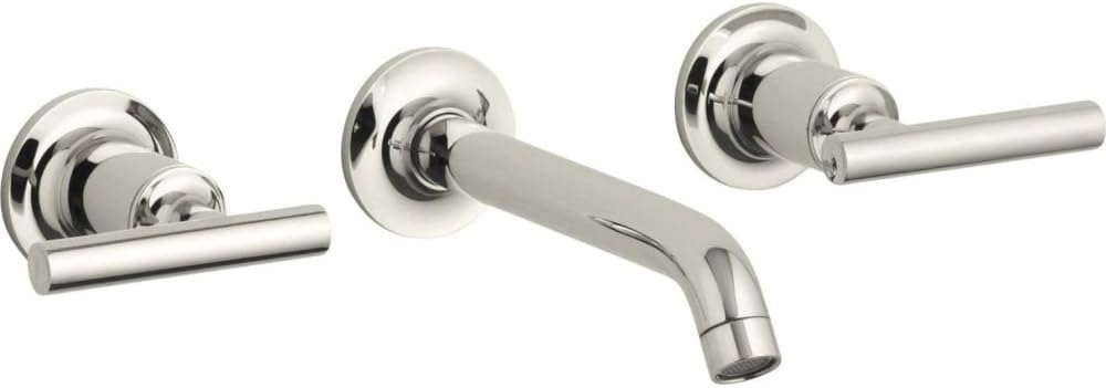 KOHLER Purist Widespread Wall-mount Bathroom Sink Faucet Trim With 6-1/4-in Spout And Lever Handles, Requires Valve