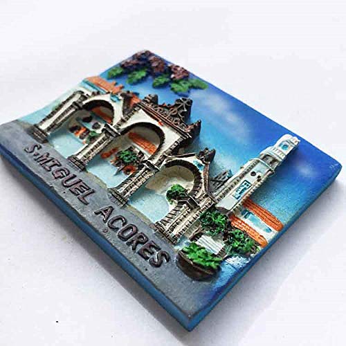 Imán decorativo 3D Azores Portugal 6.2x4.7 cm miniatura 3