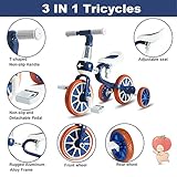 XJD Kids Tricycles for 2 Years Old and Up Boys Girls Tricycle Kids Trike Toddler Tricycles for 2-4 Years Old Kids Toddler Bike Trike 3 Wheels Tricycle Kids Walking Tricycle