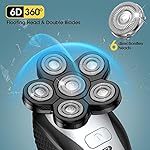 Bald Head Shaver for Men,Electric Razor for Men,5 in 1 Waterproof Wet/Dry Mens Grooming Kit,Electric Head Razor with…