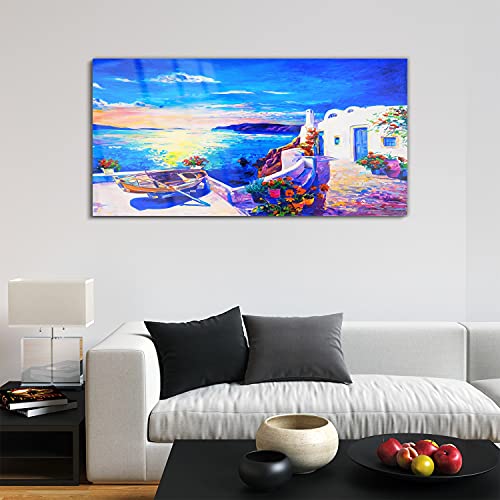Image acrylique 120x60cm décoration murale moderne salon motif mer bateau - 3
