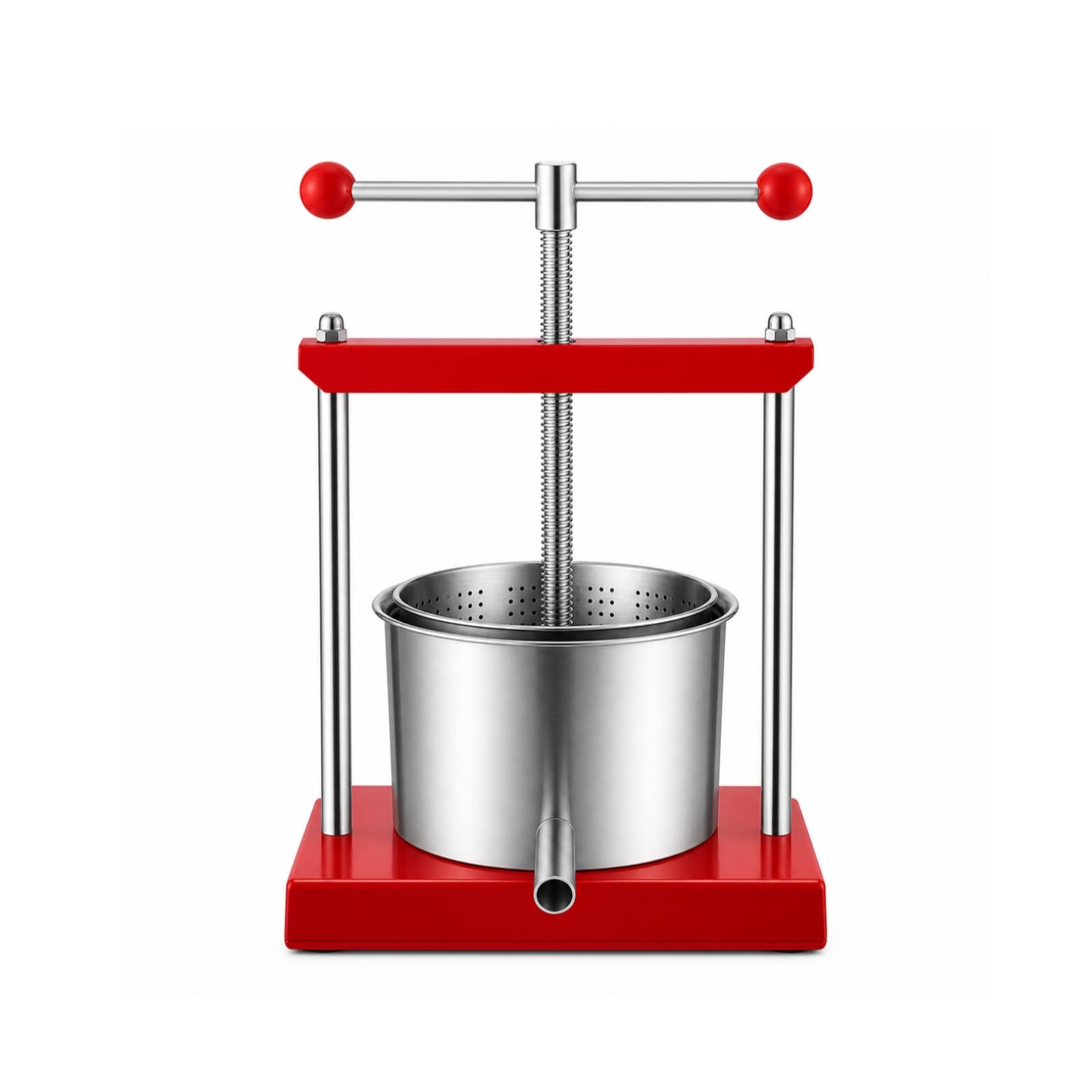 Gralara Exprimidor Acero Inoxidable Exprimidor Manual con Bolsa Filtro sin Electricidad para Cocineros, 3L