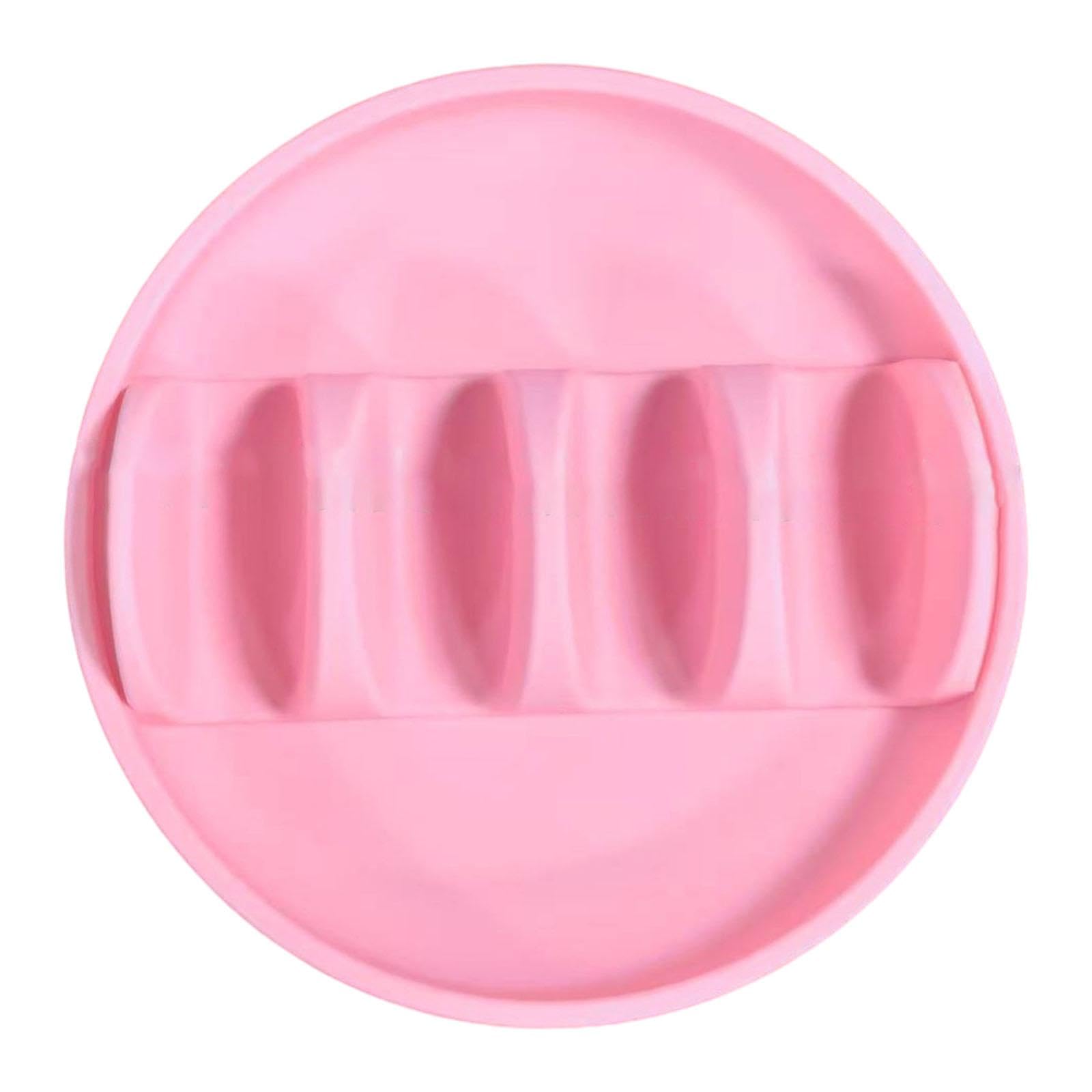 Taco Holder Plates with Dividers 4 Slot Easy Clean Taco Holder Stand for Soft and Hard Tacos for Restaurants Dorms, Pink