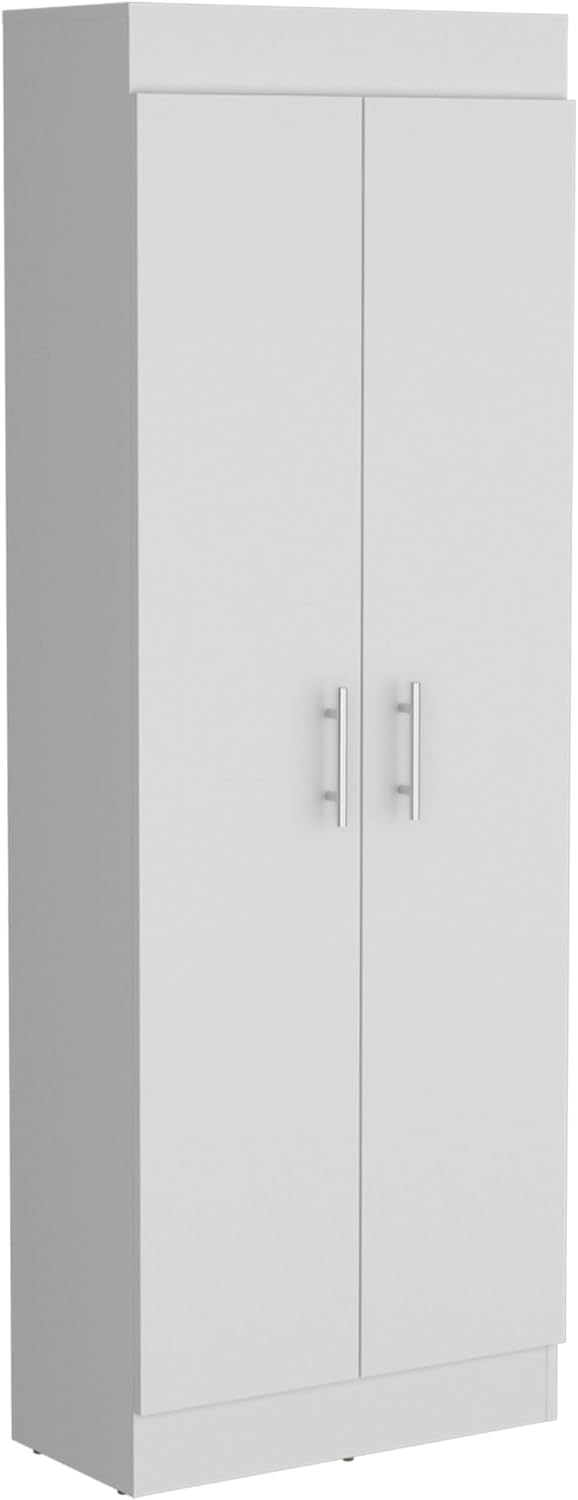 Tuhome Nepal Pantry Cabinet with Two-Door Vertical Storage, Five Spacious Interior Shelves, Easy-Access Handles, Space-Efficient Design for Organizing Groceries, Kitchenware and Everyday Essentials