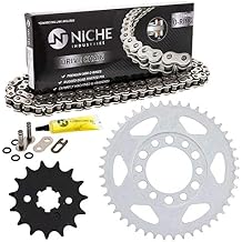 NICHE Drive Sprocket Chain Combo for Yamaha DT125 Front 15 Rear 45 Tooth 428V O-Ring 114 Links