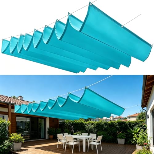 Voile d'ombrage imperméable 180x300 anti-UV avec bâche rétractable - 2