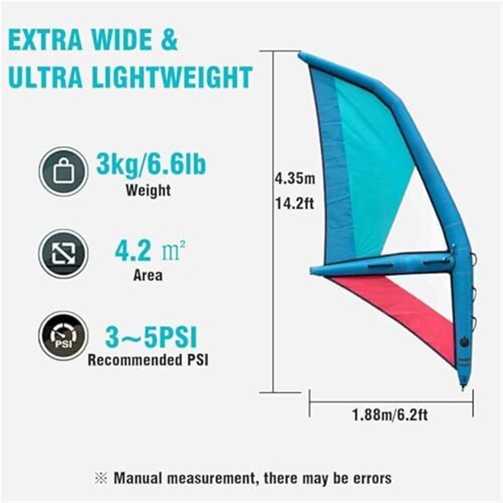 Inflatable Sail Paddle Board, with 360° Rotatable Base and Visualization Window,Inflatable and Lightweight Design for Wind Surfing Adventure