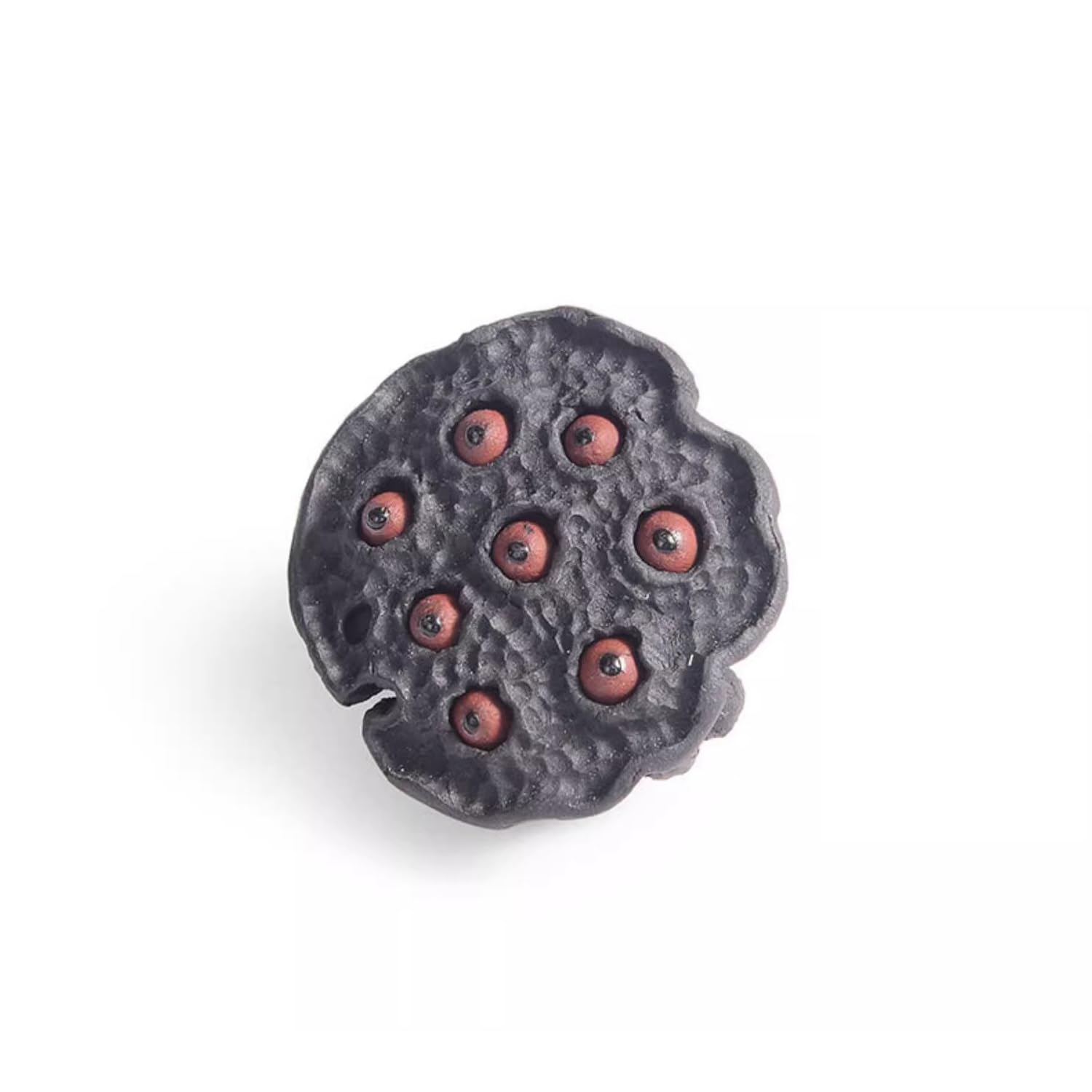 ENGENDER Kung Fu Tea Pet Purple Sand Tea Pet Lotus Root Pod Handmade Statue Crafts Sculpture Ornaments Room Set Accessories(A)