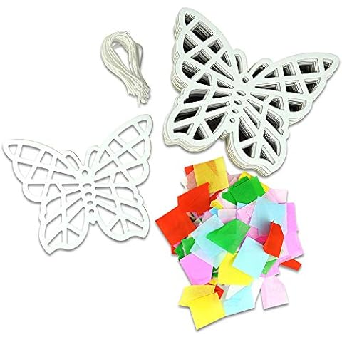 Kipp Brothers 24 Pack DIY Suncatcher Paper Crafts (Butterfly) Cover