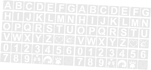 Miniatura 1 de 84 Pcs Alphanumeric Template Child Lettering Word Template The Pet White