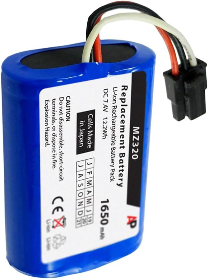 Artisan Power Replacement Battery for Zebra/Comtec MZ220 and MZ320 Barcode Printers | 1650 mAh | Lithium Ion Rechargeable Battery | Made in Japan Cells | Replaces OEM Number AK18353-1 and BT17790-1