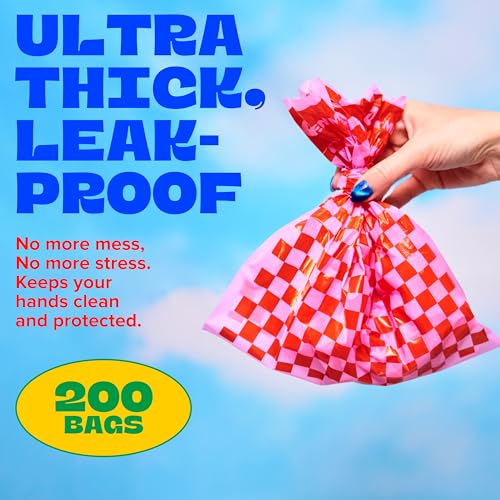 Image of Poop Bags for Dogs 200 Count - 14 inch Extra Long Leak-Resistant Waste Bag Tissue Box - Unscented Extra Thick Poop Bag, Easy to Tear Dog Bags for Poop - Convenient Dispenser Box