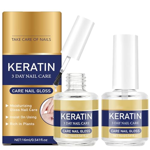 Keratin 3 Days Nail Care Oil Keratin & Amino Acid Nail Oil Aloe Vera & Lavender Cuticle Oil (2Pcs)