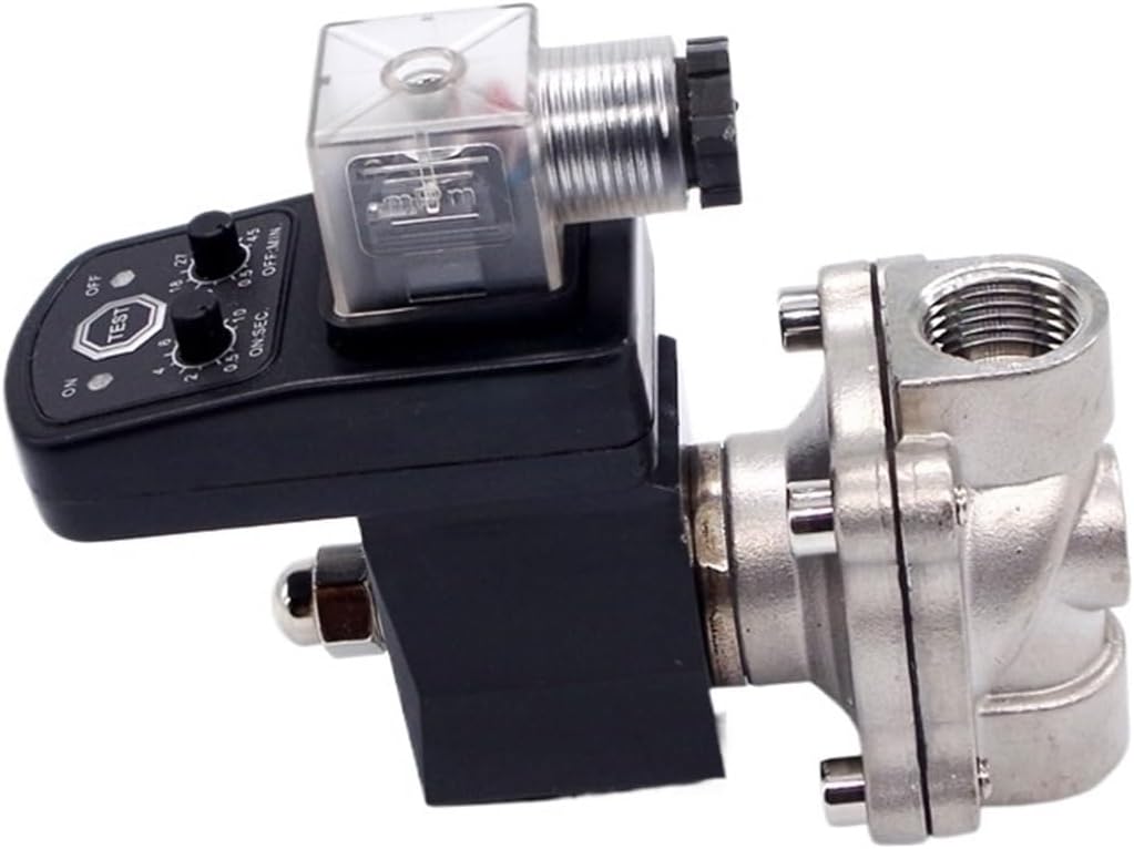 Stainless steel normally closed water solenoid valve 220v with timer 3/4 inch(110V AC)