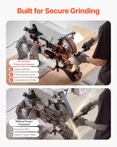 Image of VEVOR Belt Grinder Sander with VFD, 72-82 x 2-Inch Variable Speed Belt Polisher, 1500W Knife Making Machine with 3 Grinding Modes & 3PCS Sanding Belts for Metalworking