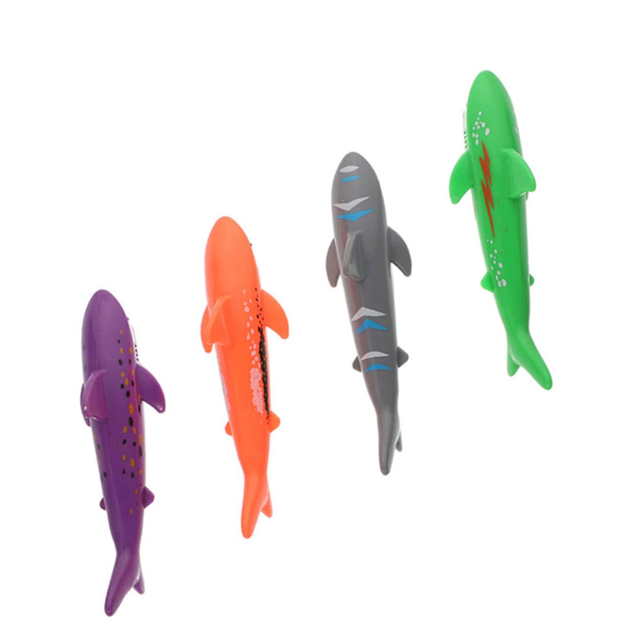 LIOOBO 4Pcs Portable Diving Sharks Fun Pool for Smooth Edges for Safety Underwater Play Accessories for Pool Parties and Summer Fun