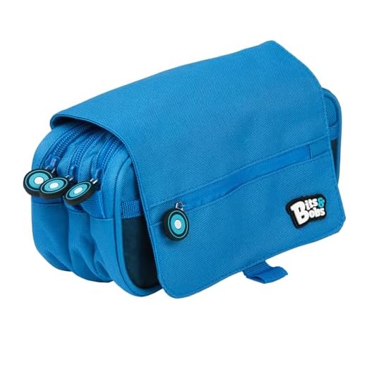 Grafoplás Bits & Bobs, Estuche Escolar Triple con Solapa, 23 cm, Azul