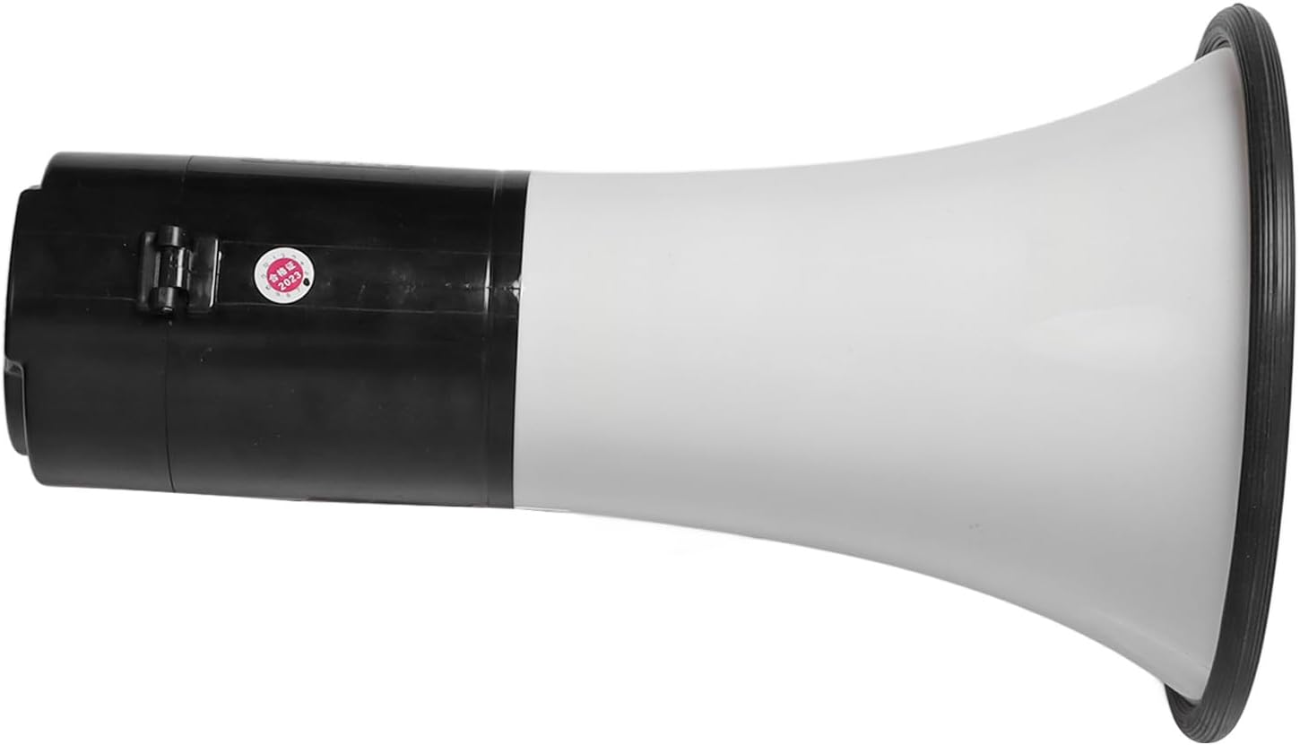Portable Megaphone Bullhorn, 40 Watt Power Portable Megaphone Bullhorn Speaker Voice, Siren Alarm 240S Recording Outdoor Handheld Blow Horn Loud Speaker 40W with Lithium Battery