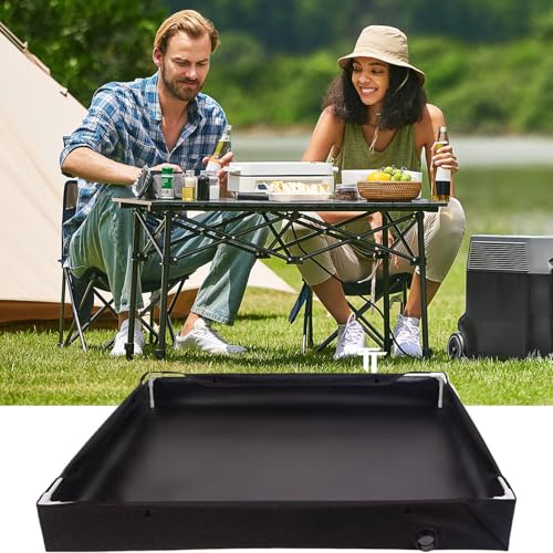 Camping sans boue grâce au plateau de bain d'extérieur pliable de 80 cm - 4