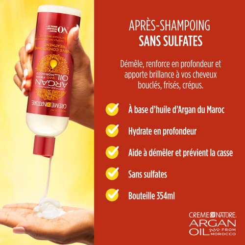 Argan Oil For Hair, Intensive Conditioning Treatment By Creme Of Nature, Argan Oil Of Morocco, Moisturizing Hair Care, 12 Fl Oz #TOP1