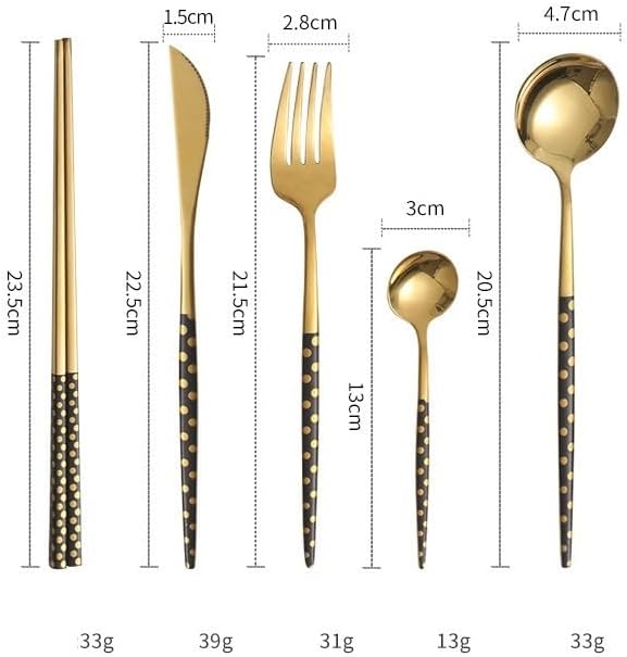 Silverware Flatware Set, 5/20/30/40/50/60 Piece Stainless Steel Portuguese Tableware Steak Knife, Fork, Spoon And Coffee Spoon Set(White,20 Piece set for 4)