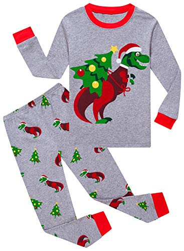 Image of KikizYe Little Big Boys Long Sleeve Pajama Sets 100% Cotton Pjs